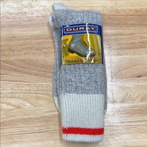 Brand New Wool Duray Gray and White Work Socks